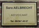 Gegraveerde luxe naamplaat in echt glanzend koper - 34 x 24 cm